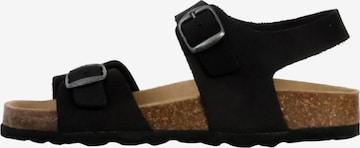 Chaussure basse 'Leder-Pantoletten für Kinder' The Divine Factory en noir : devant