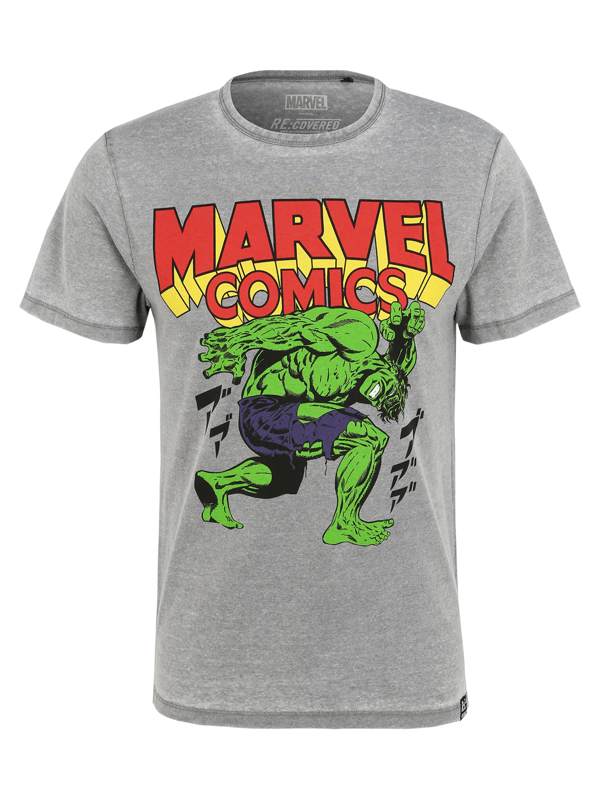 Recovered Shirt 'Marvel Comics Hulk Japan Washed' in Light grey, Item view