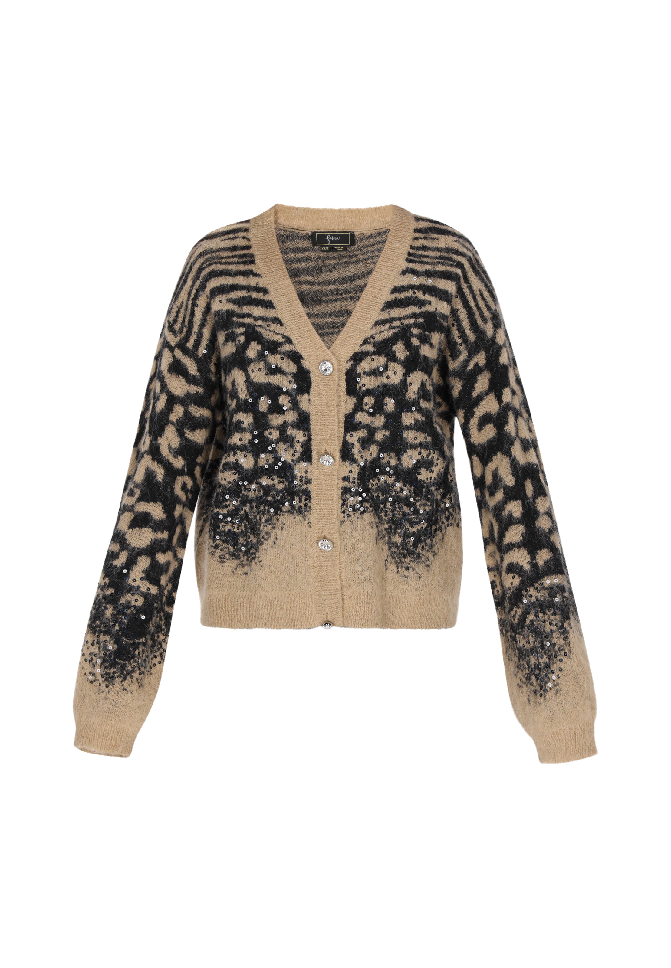 faina - Cárdigan en beige: frente