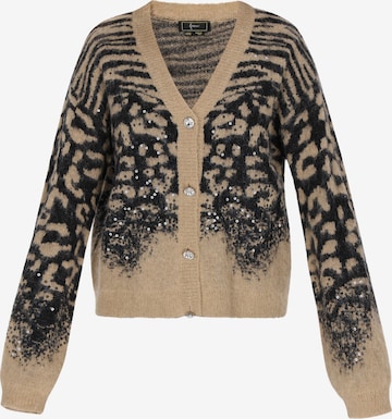 Cardigan faina en beige : devant
