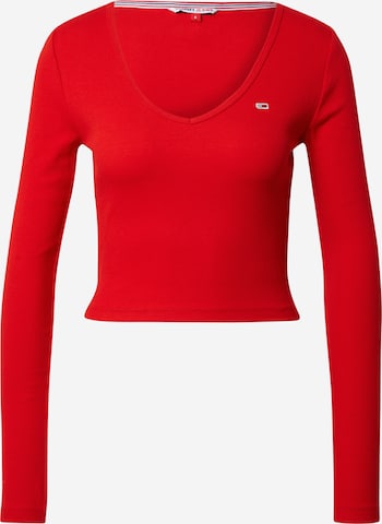 T-shirt Tommy Jeans en rouge : devant