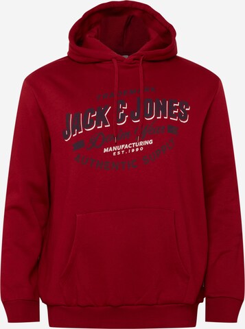Bluză de molton de la Jack & Jones Plus pe roșu