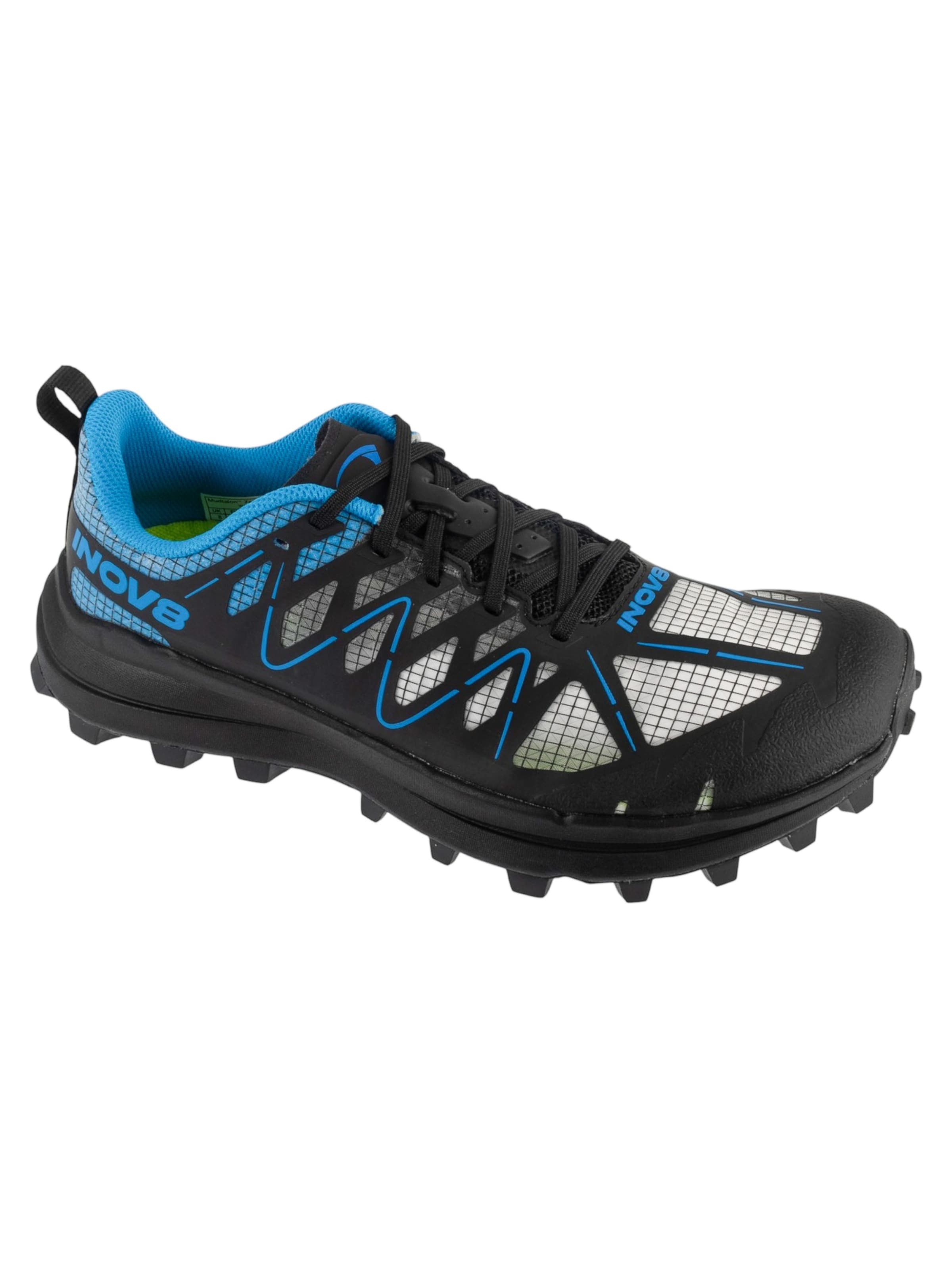 Inov-8 Loopschoen 'MudTalon Zero V2' in Zwart: voorkant