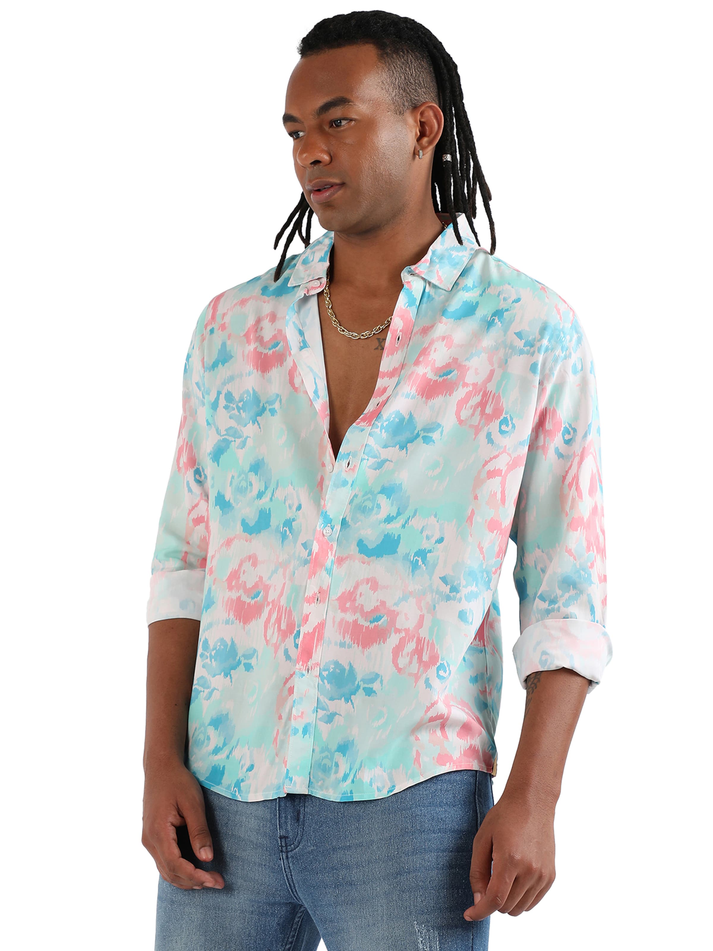 Coupe regular Chemise 'Colin' Campus Sutra en bleu