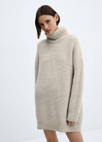 MANGO Knitted dress 'Robert' in Grey: front