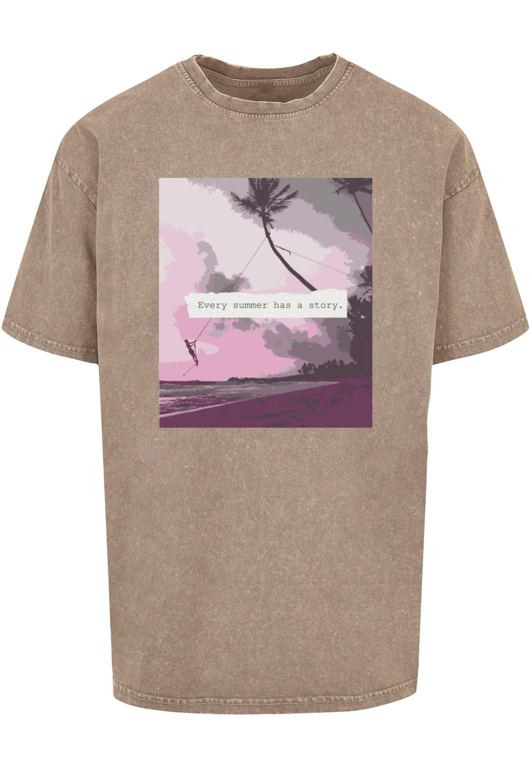 Merchcode Shirt 'Summer - Every summer has a story' in Green: front