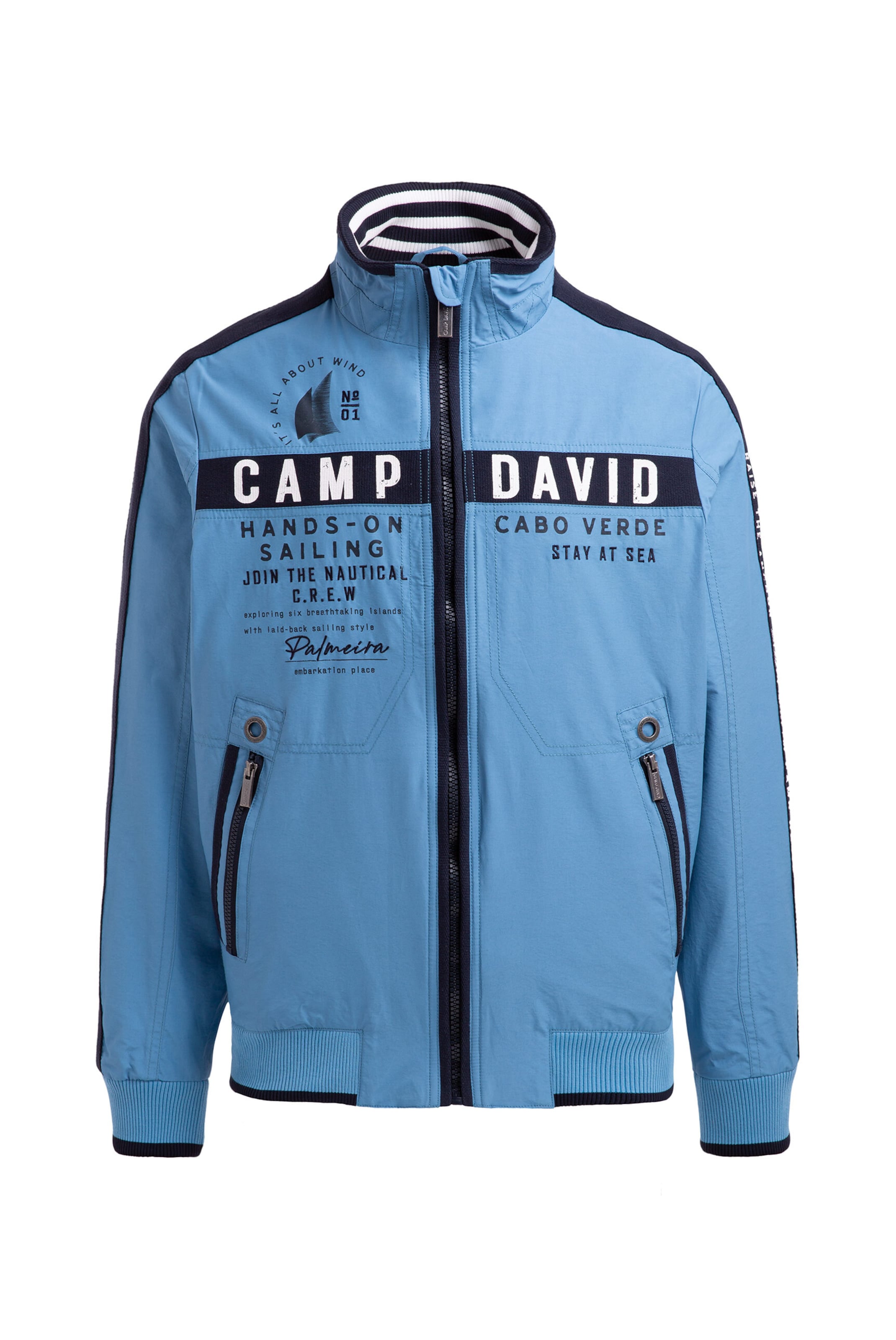 CAMP DAVID Between-Season Jacket in Blue: front