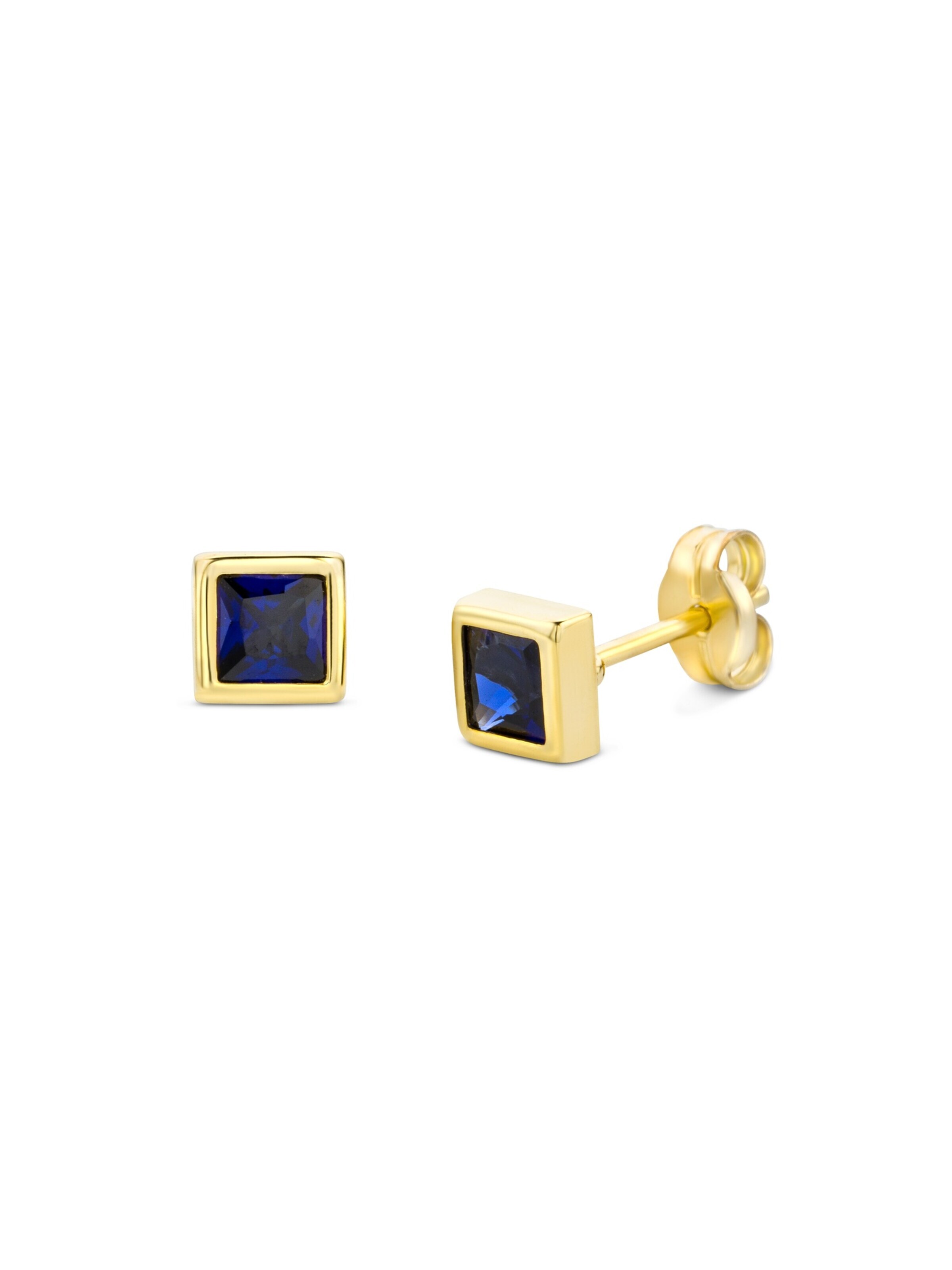 Boucles d'oreilles 'Ohrringe aus 375 Gelbgold mit Saphir' DIAMANT LETERNEL en or