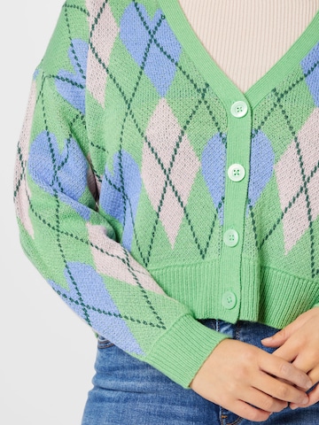 Noisy May Curve Knit cardigan 'KIRSTY' in Green