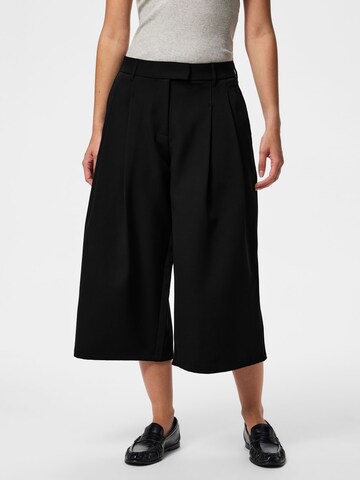 PIECES - Loosefit Pantalón plisado 'PCOlivia' en negro: frente