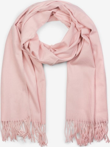 styleBREAKER Schal 'Weicher Schal Uni mit Fransen' in Pink: Vorderseite