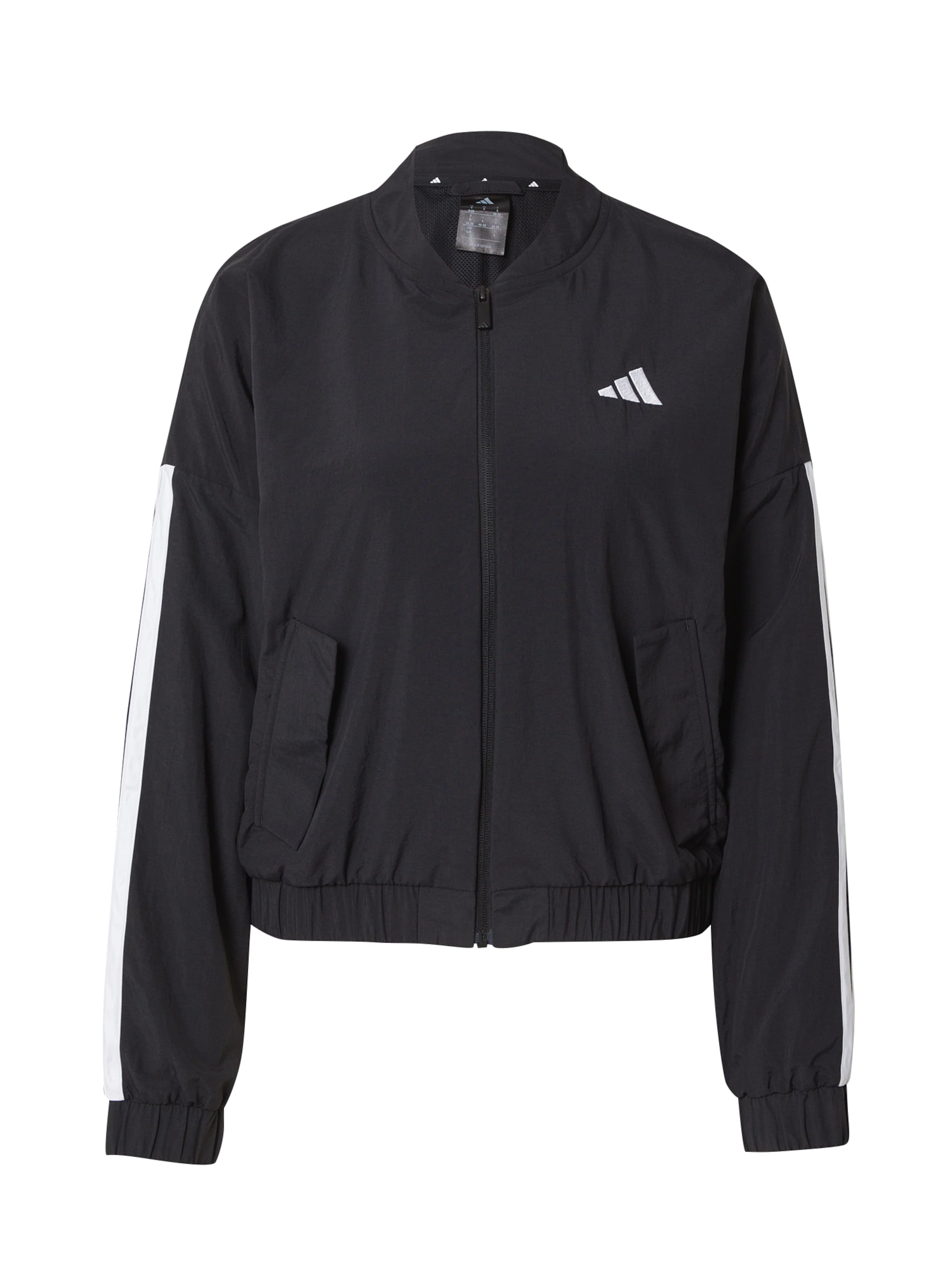 Veste de sport 'Essentials' ADIDAS SPORTSWEAR en noir : devant