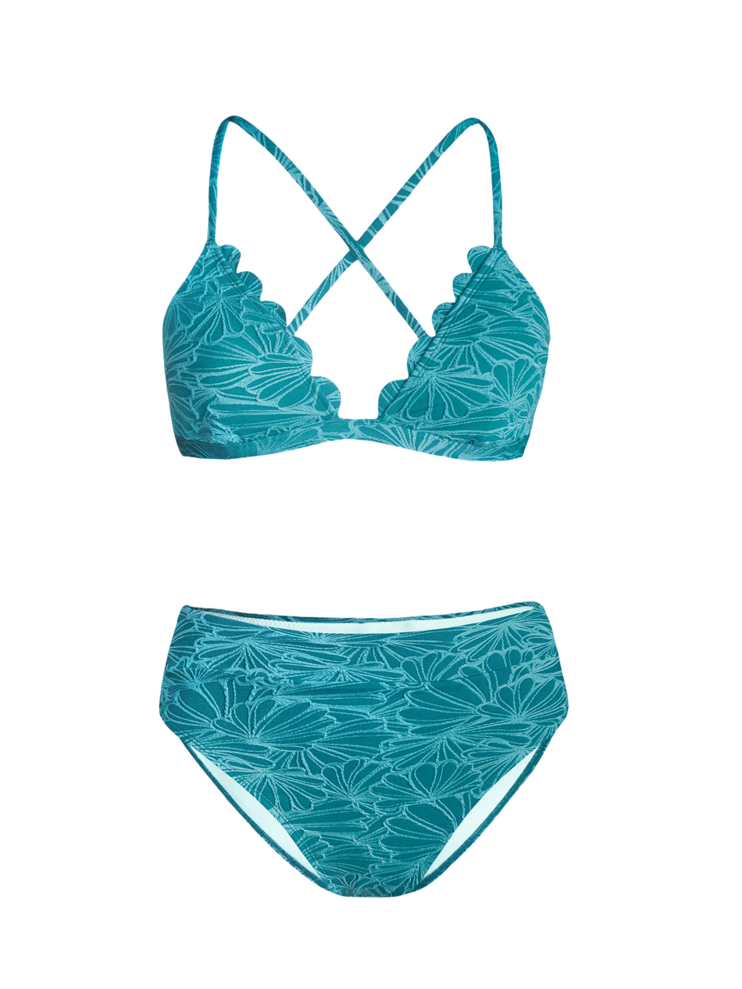 Cupshe Bikini 'Aqua-CASF1131EA/Orange-DAA12C2L007KK' in Blue: front