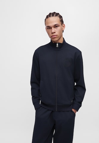 GUESS Strickjacke 'HARRIS' in Blau: Vorderseite