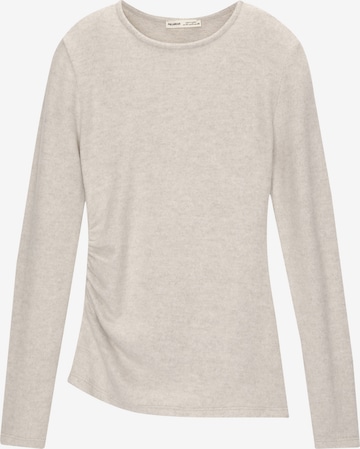 Pull&Bear Pulover | bež barva: sprednja stran