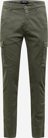 Coupe slim Jeans cargo 'JAAN' REPLAY en vert : devant