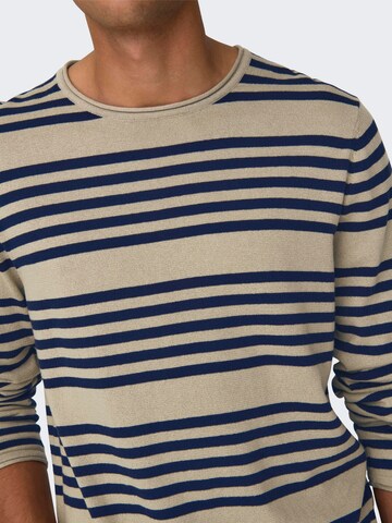 Only & Sons - Pullover 'Oby' em bege