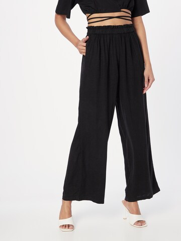 River Island Wide Leg Hose in Schwarz