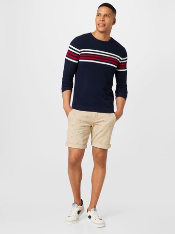 JACK & JONES Sveter 'Schmidt' - Modrá