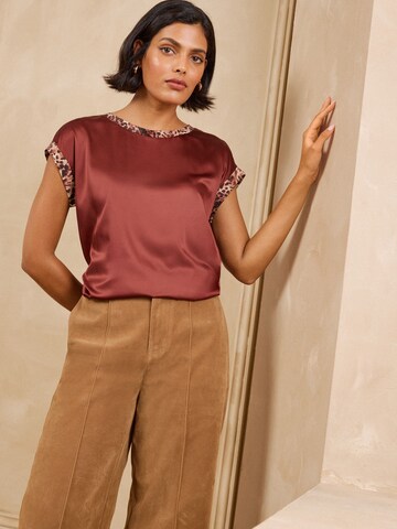 Camicia da donna di love & roses in marrone