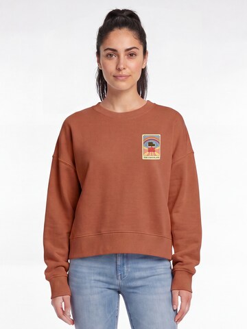 Sweat-shirt 'Tarot The Chocolate' Watapparel en marron : devant