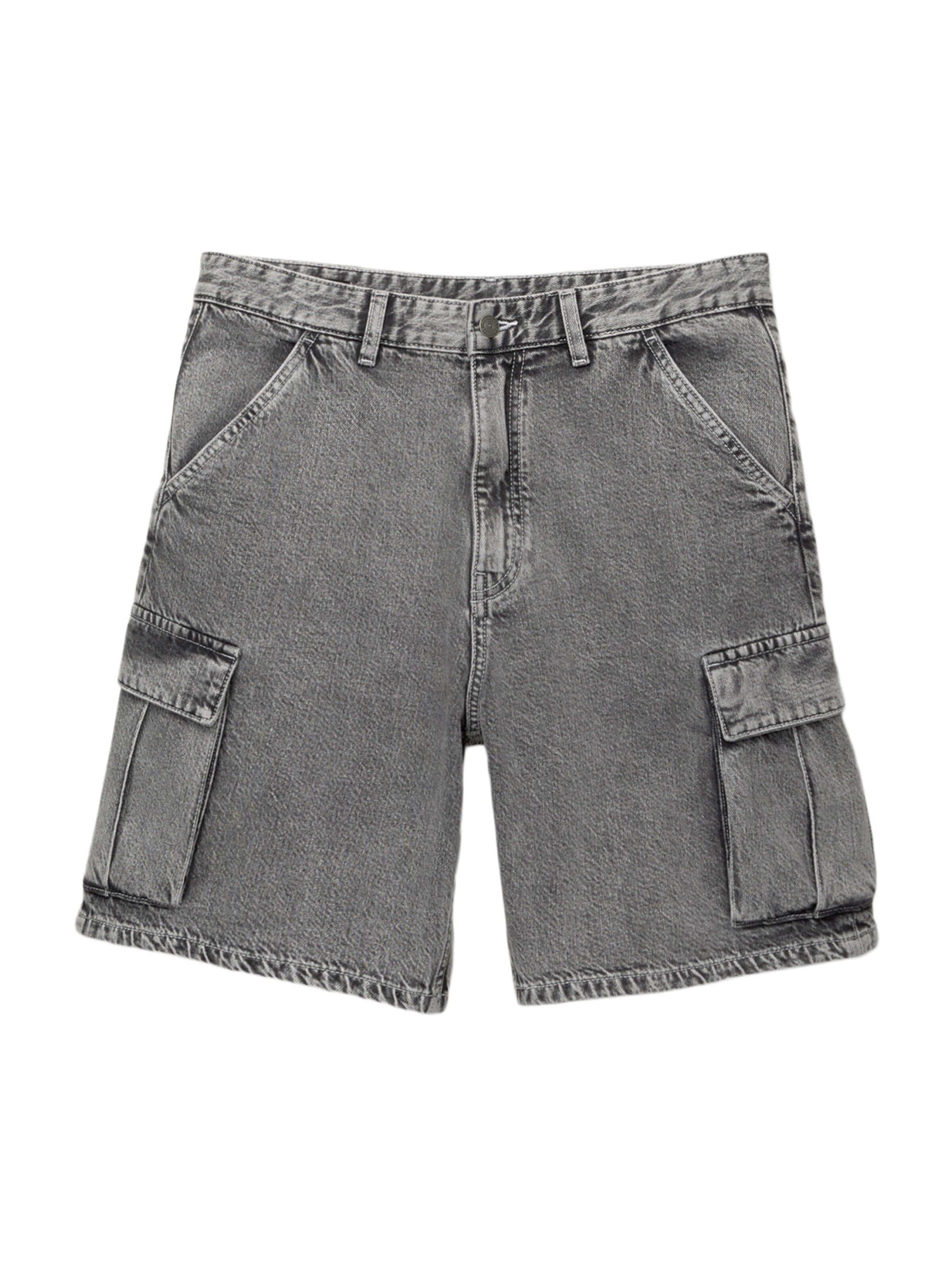 Pull&Bear Cargojeans i grå: framsida