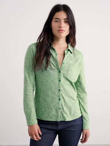 Seasalt Cornwall Blouse 'Teasel Head' in Green: front