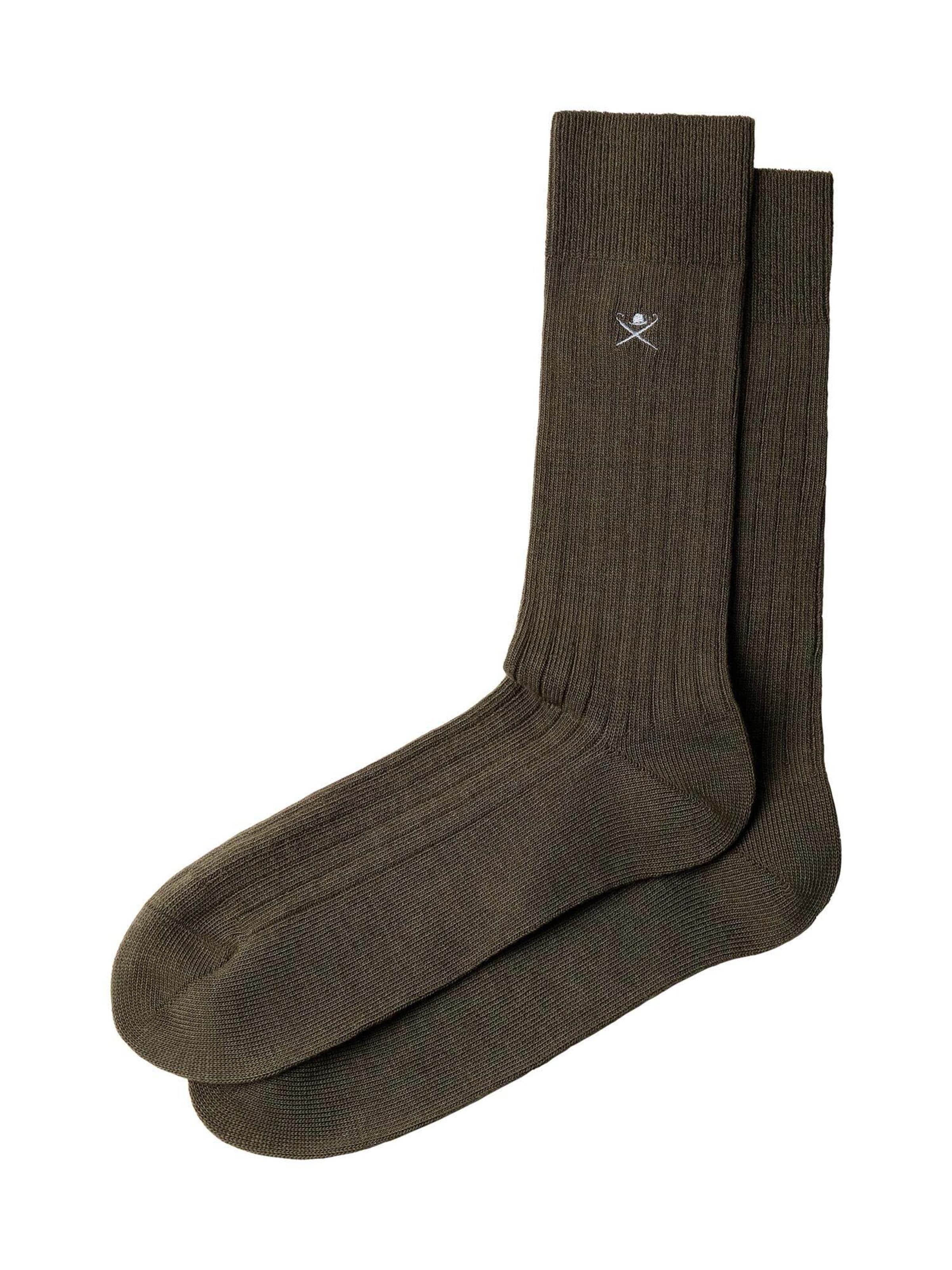 Chaussettes ' THICK COTTON  ' Hackett London en marron : devant