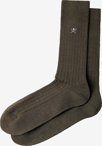 Chaussettes ' THICK COTTON ' Hackett London en marron : devant