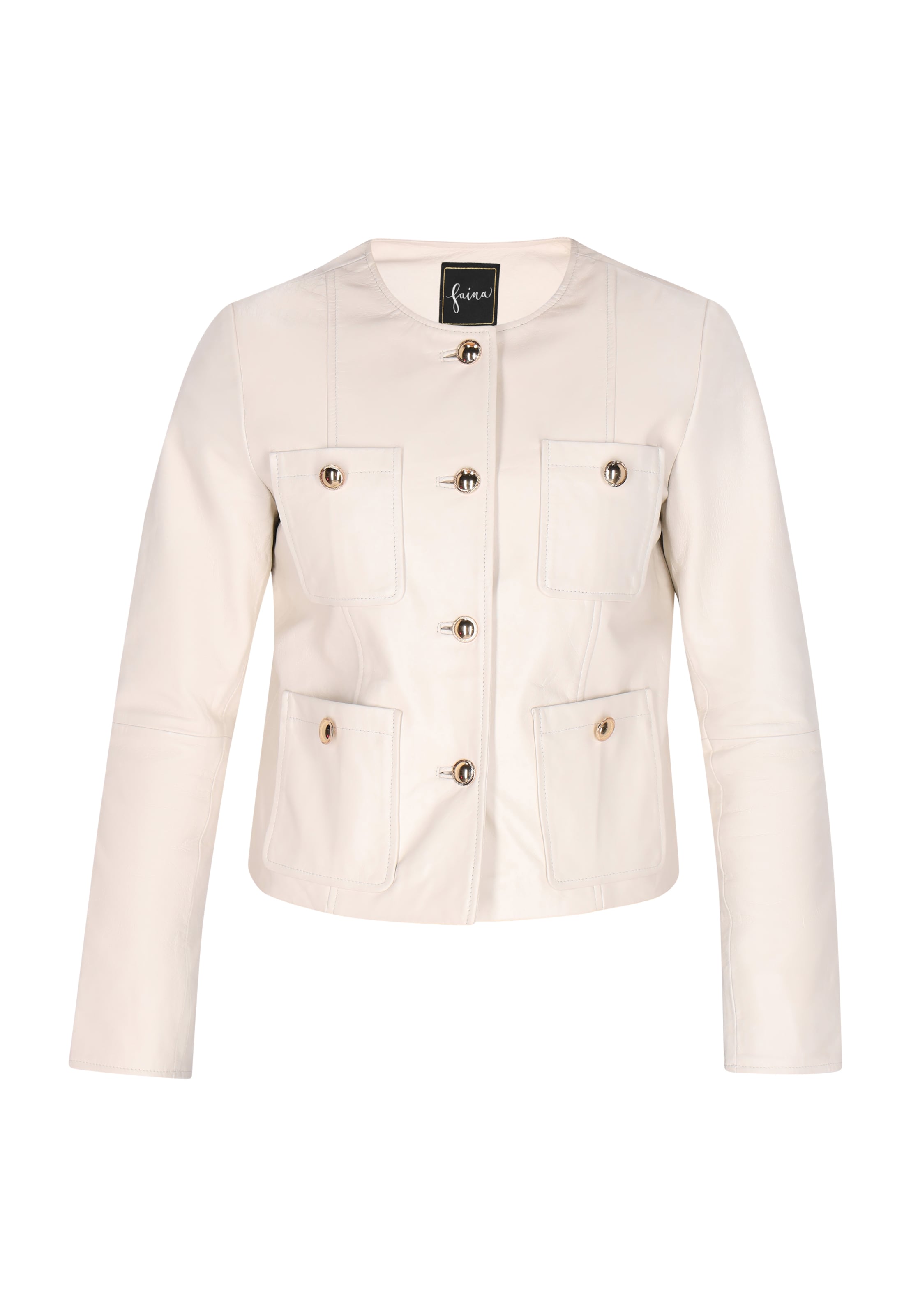 faina Демисезонная куртка в Бежевый: спереди