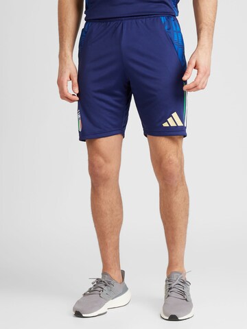 ADIDAS PERFORMANCE Slim fit Workout Pants in Blue: front