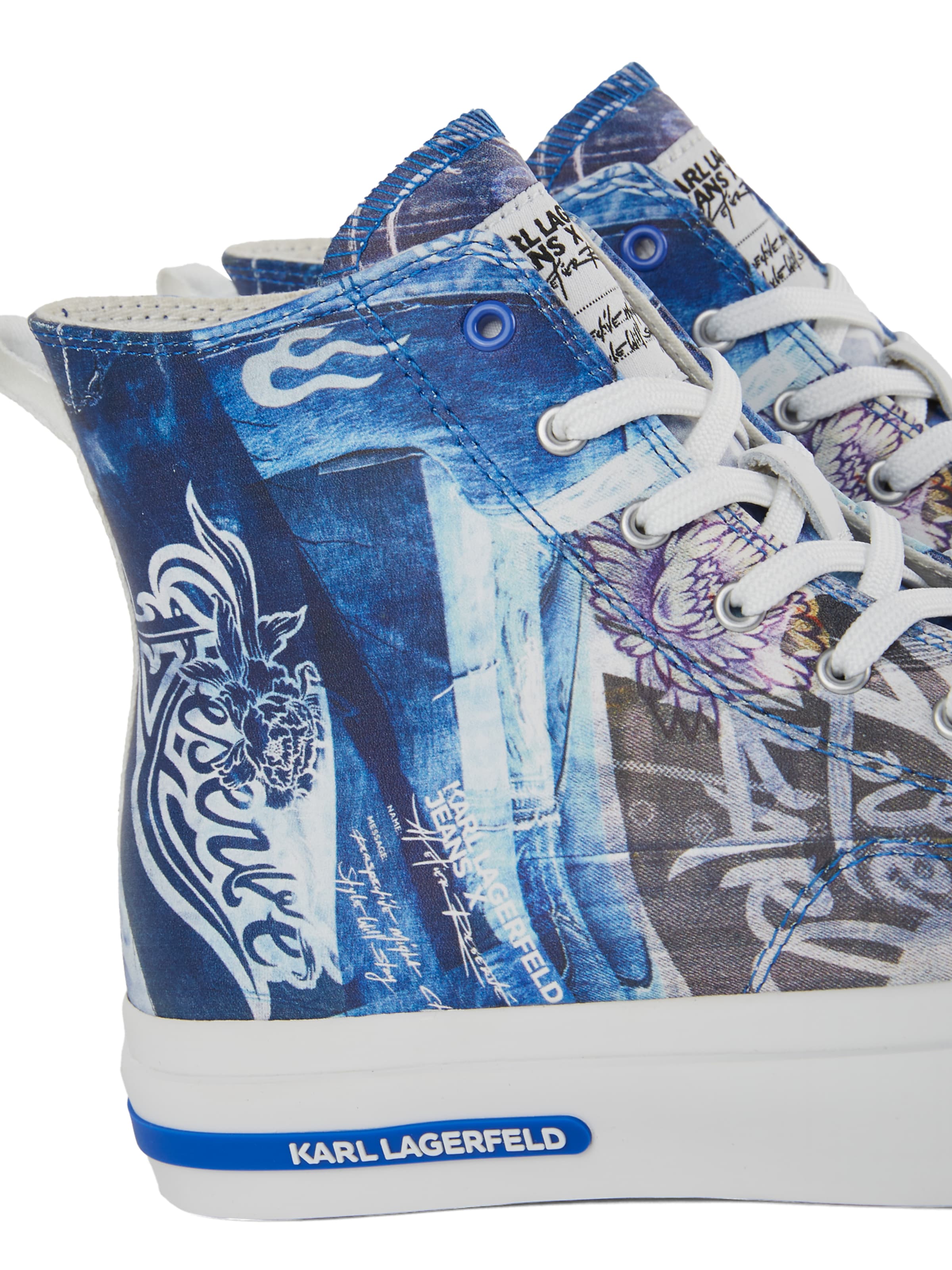 KARL LAGERFELD JEANSVisoke tenisice - plava boja