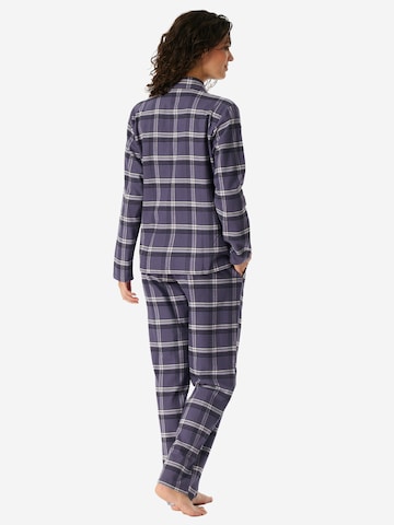 SCHIESSER Pyjama ' Selected Premium Warming ' in Blauw