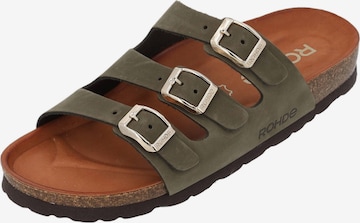 ROHDE Mules in Green: front