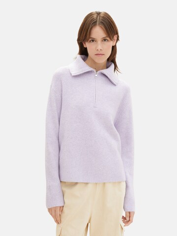 TOM TAILOR Sweater in Purple: front