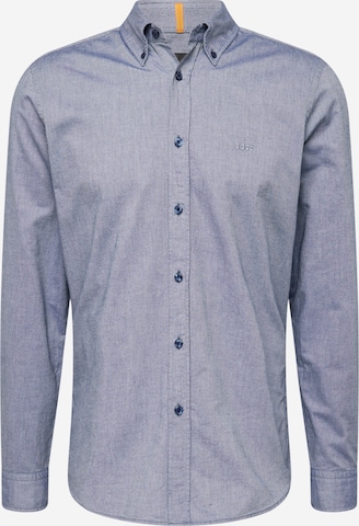 BOSSRegular Fit Košulja 'Rickert' - siva boja: prednji dio