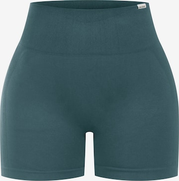Smilodox Slimfit Shorts 'Priska' in Grün: Vorderseite