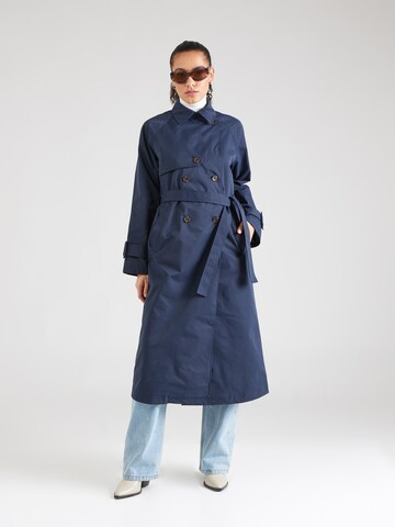 VILA ROUGE Between-Seasons Coat 'Vianna' in Blue: front