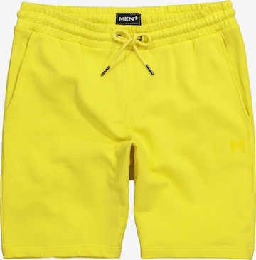 Men Plus Trousers 'Bermuda' in Yellow: front