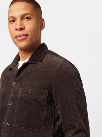 Marc O'Polo Regular fit Button Up Shirt in Brown