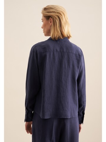 SEIDENSTICKER Blouse 'Schwarze Rose' in Blauw