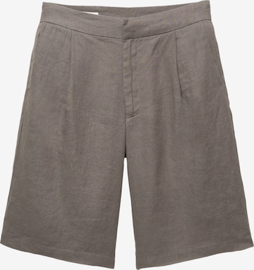 Pull&BearLoosefit Hlače s naborima - siva boja: prednji dio