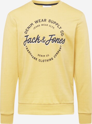 JACK & JONES Μπλούζα φούτερ 'ANDY' σε κίτρινο: μπροστά