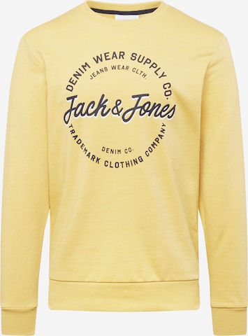 JACK & JONES - Sweatshirt 'ANDY' em amarelo: frente