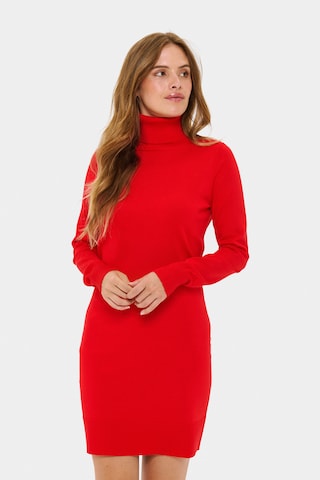 SAINT TROPEZ Gebreide jurk 'MilaSZ' in Rood: voorkant