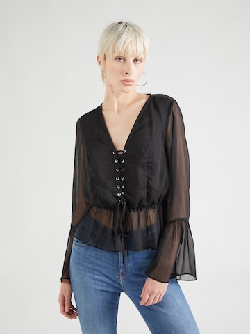 Camicia da donna di GUESS in nero: frontale