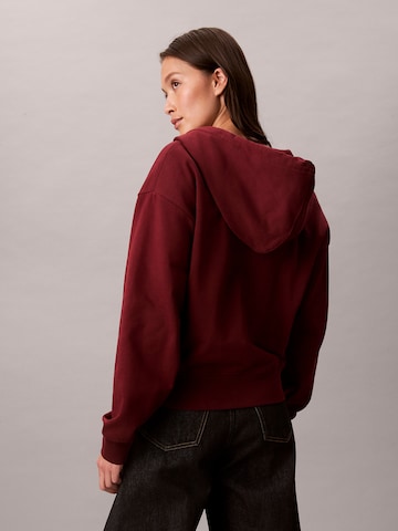 Giacca di felpa di Calvin Klein Jeans in rosso