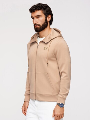 Ombre Sweat jacket in Beige