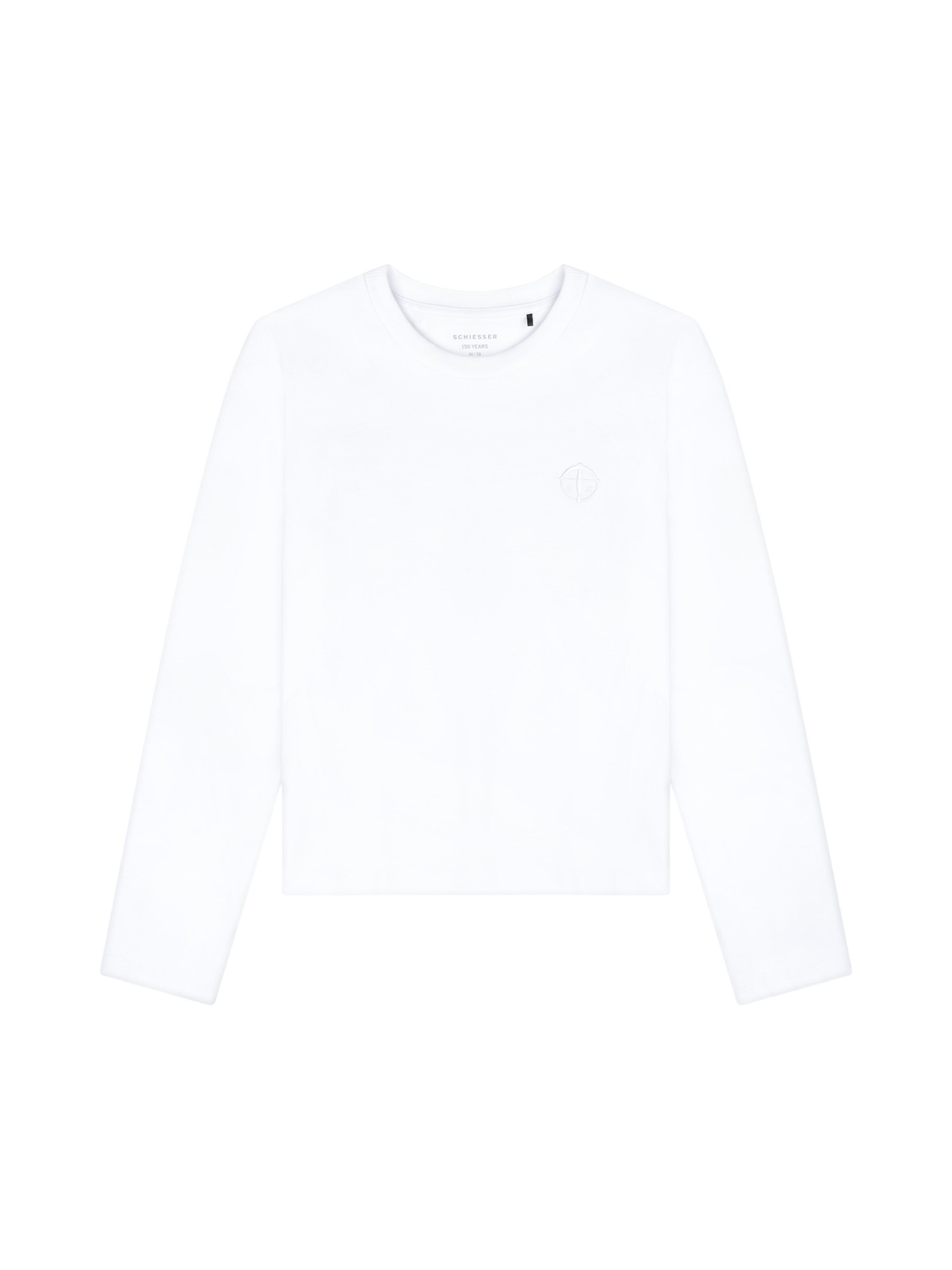 SCHIESSER Shirt ' SCHIESSER 150 YEARS ' in White: front