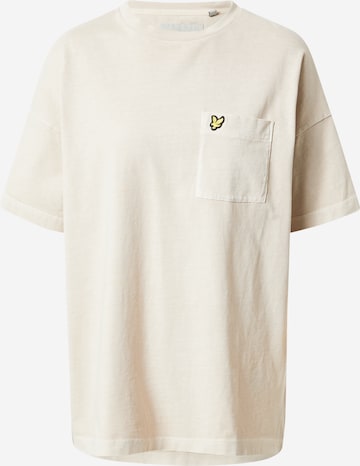 Tricou de la Lyle & Scott pe bej: față